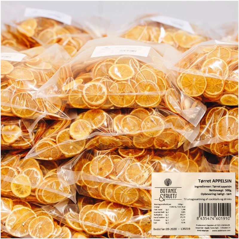 BOTANICALS Tørret Appelsin 500 g | 250 Stk (Ca)
