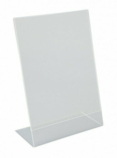 Perspex A5 Menu Holder Vinklet