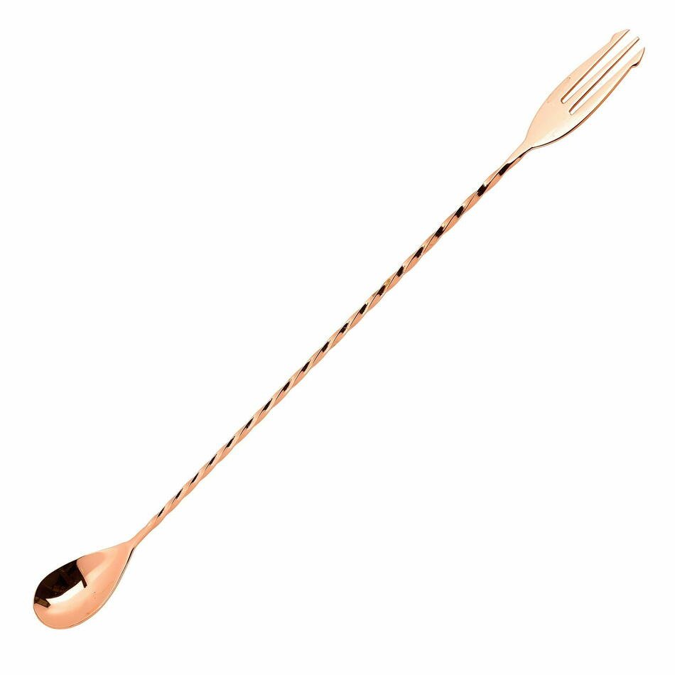 Cocktail Ske Med Fork Kobber Mezclar