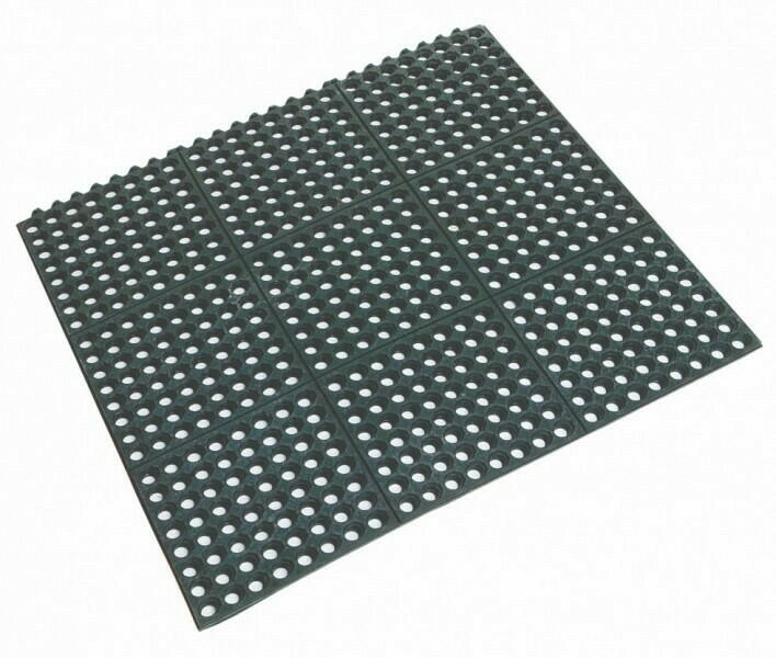 Gulvmåtte Gummi Interlocking 90x90x1.2cm