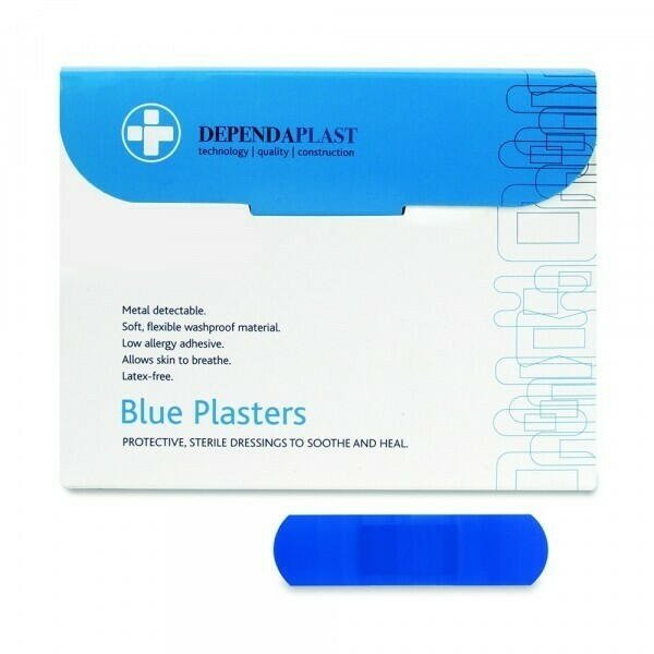 Blå Detekterbare Plaster 75mm x 25mm Food Hygiene Pk100 thumbnail