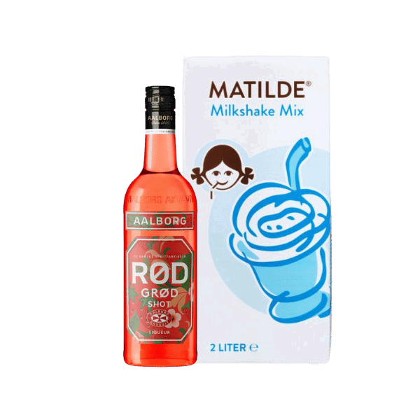 Rød Grød drink - drinkspakke – Aalborg Rød Grød shot & Milkshake