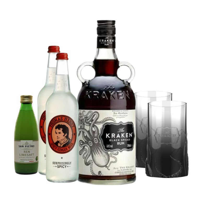 Kraken Dark n Stormy Med Glas Drinkspakke