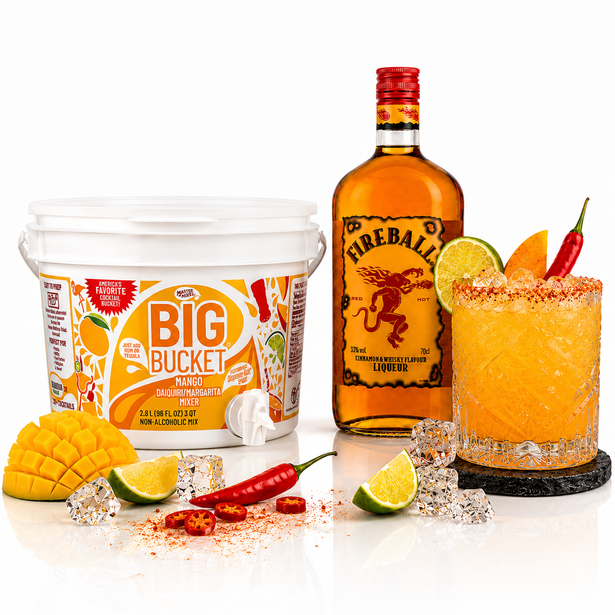 Big Bucket Mango Fire Drinkspakke