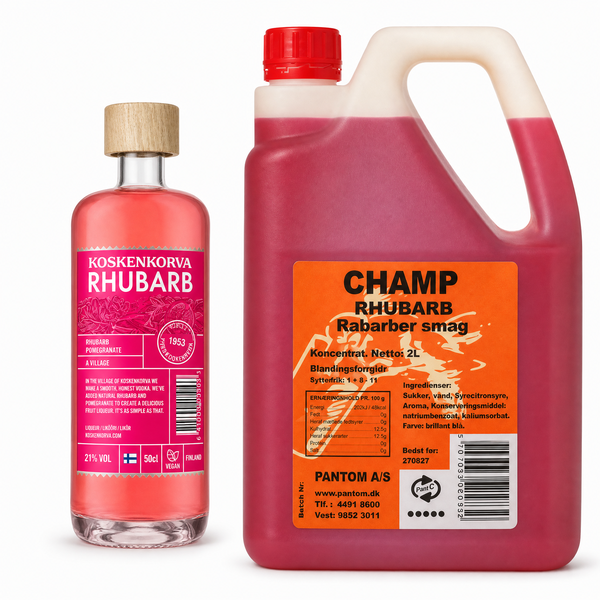 Frozen Rhubarb Rush Slush Ice Drinkspakke