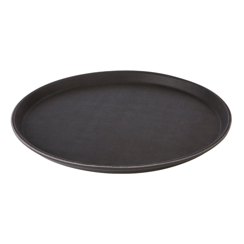 Skridsikker Serveringsbakke Rund Sort 40,5 Cm