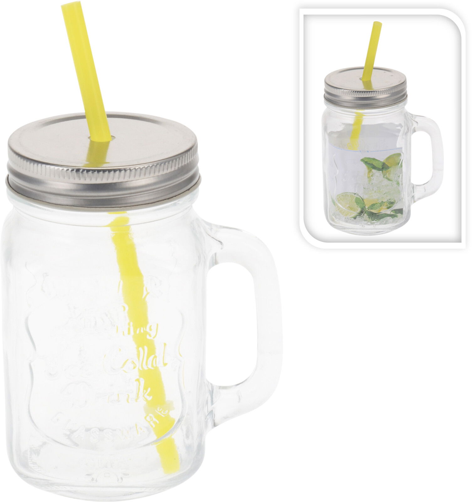 Drikkeglas Med Låg 450ml