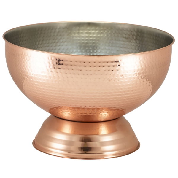 Hamret Kobber Champagne Bowl 38 Cm Genware