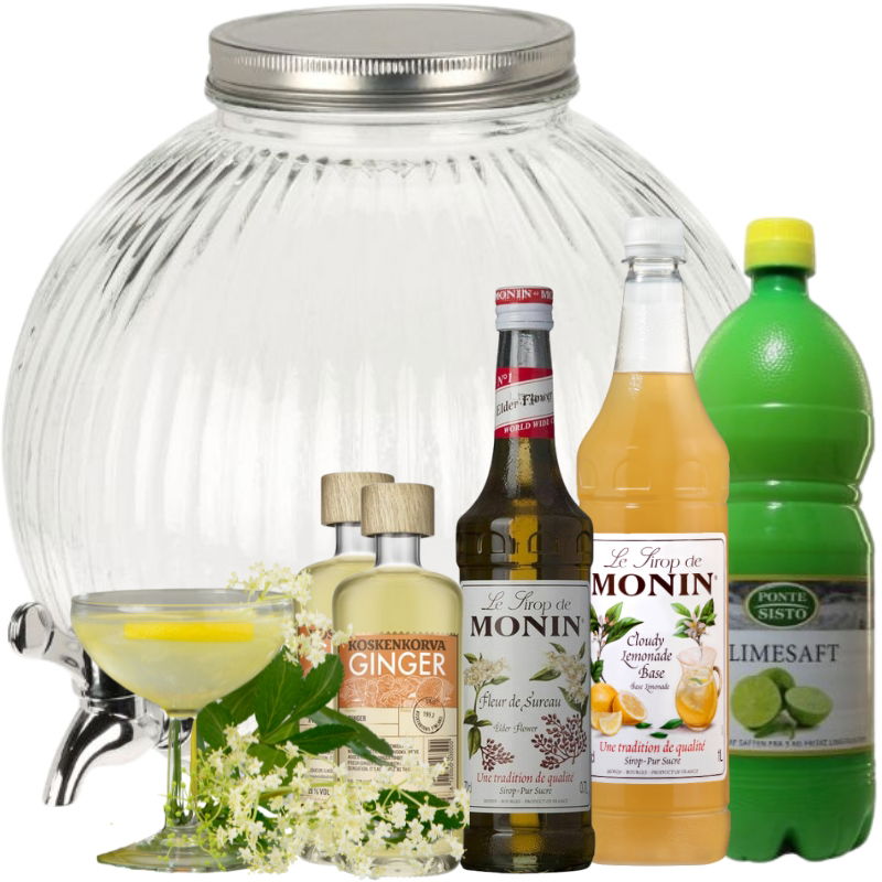 Ginger Elderflower Lemonade Dispenser Drinkspakke 5 Liter