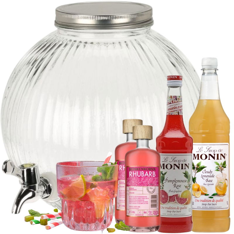 Rhubarb og Grape Lemonade Dispenser Drinkspakke 5 Liter