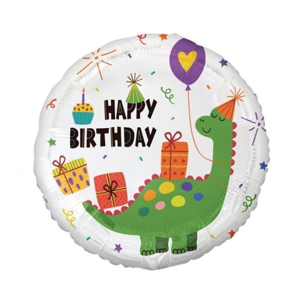 Folieballon Dinosaur Happy Birthday 45cm