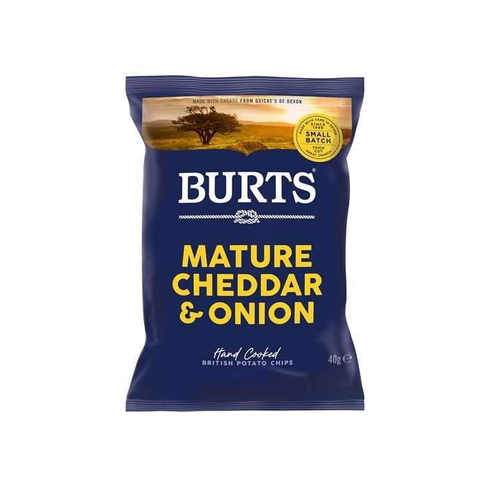 Billede af Burts Chips Mature Cheddar & Spring Onion 40 g