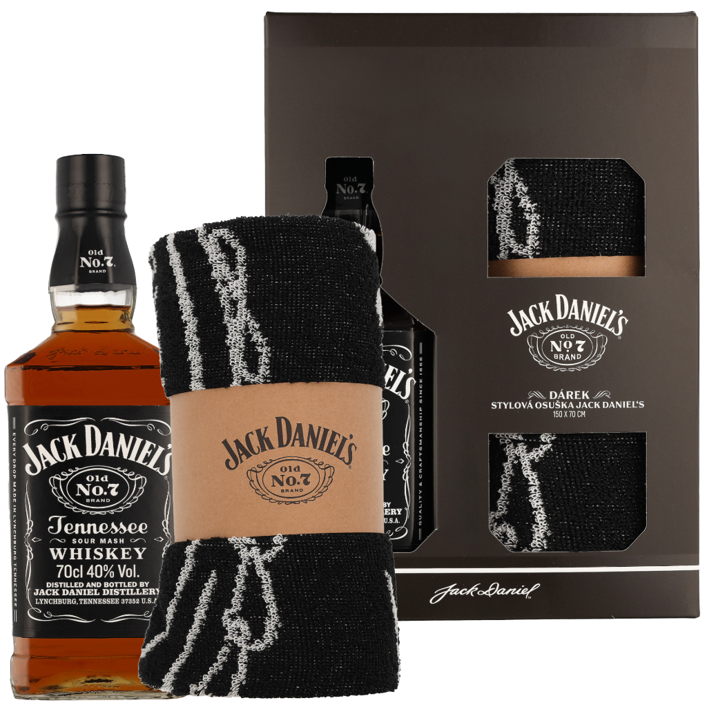 Jack Daniel’s Whiskey Inkl. Håndklæde 70cl Jack Daniel’s Whiskey Inkl. Håndklæde 70cl