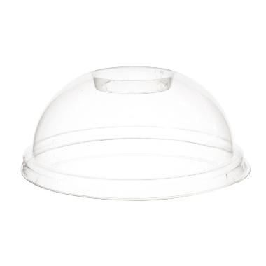 Plastlåg Ø95 Mm Kuppel Med Hul Bionedbrydelig 100 Stk.