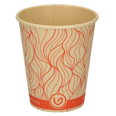 Verive kaffebæger 25 cl Ø80mm brun/rød 50 stk