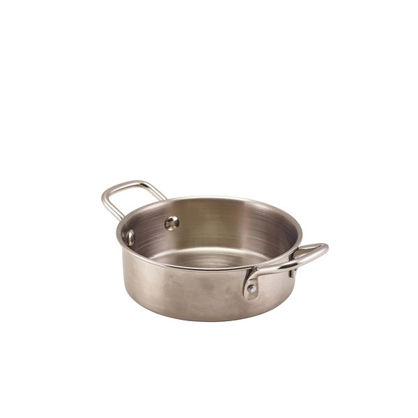 Genware Mini Stainless Stålkasserolle 12,8 x 4,2 Cm