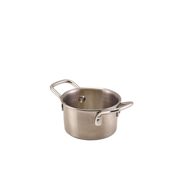 Genware Mini Stainless Stålcasserolegryde 9,2 x 5,2 Cm