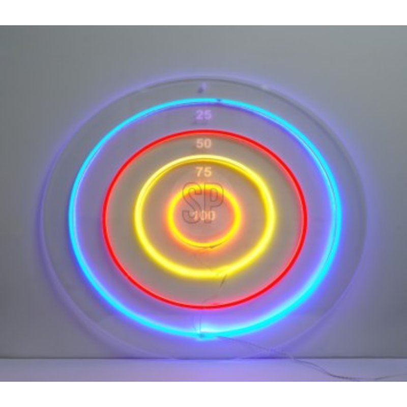 Dartskive Neon 45x45cm