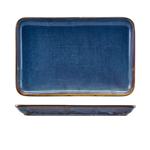 Terra Aqua Blå Rektangulært Fad 30 x 20 Cm Genware