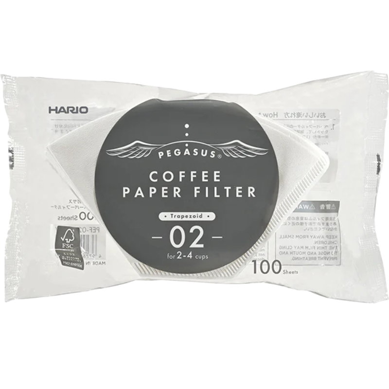 Pegasus Papirfilter 02 Hvide 100 Stk. Hario