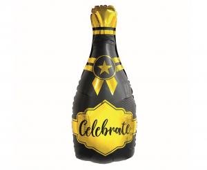 Folieballon Champagneflaske ''Celebrate'' 35x76 Cm