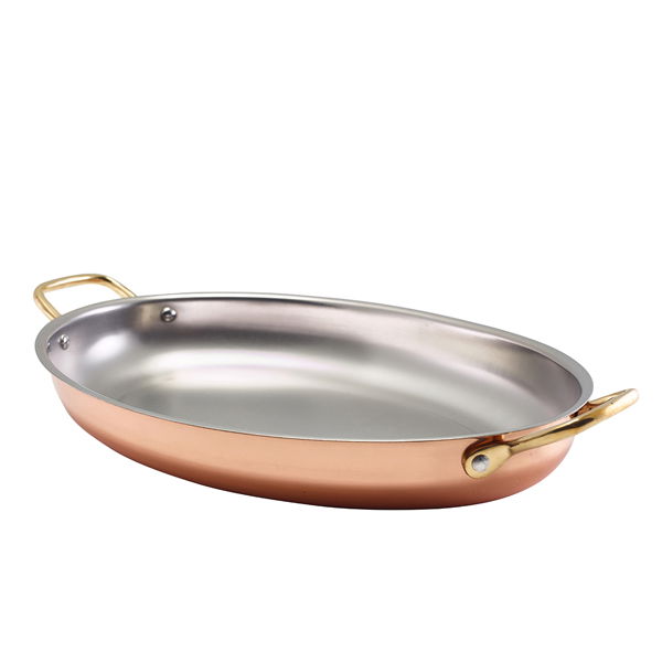 Genware Copper Plated Oval Fad 34 x 23 Cm