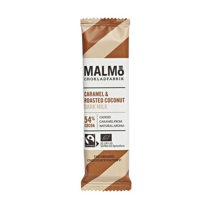 Malmö Chokoladebar 54% Karamel & Ristet Kokos 25 G