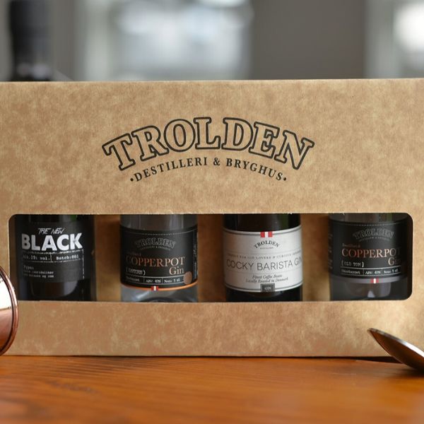 Gin Gaveæske Inkl. 4 Stk. Gin 5 Cl. Ass.