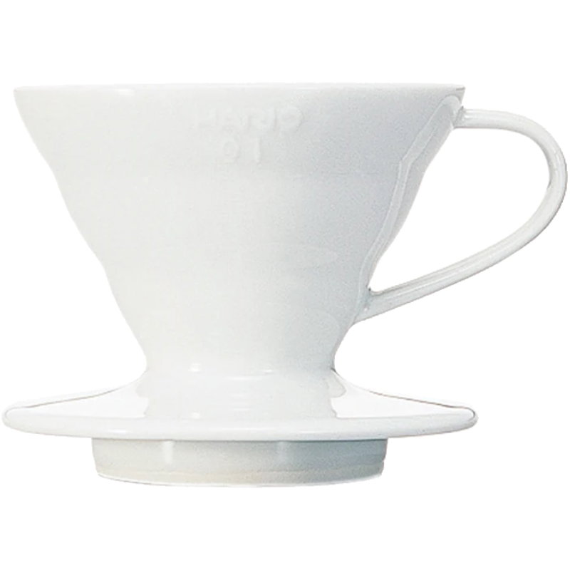 Hario V60-01 kaffedrypper i hvid porcelæn