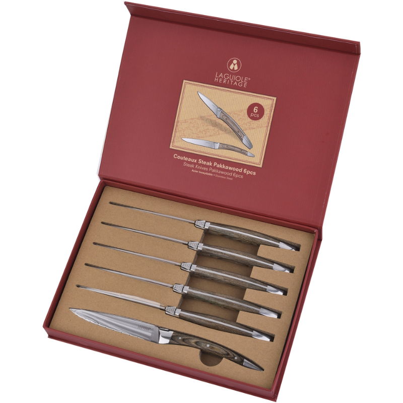 Laguiole Herit Steakknive, 6 Stk.