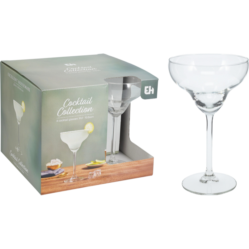Margaritaglas 30cl Ø11x18cm 4 Stk/pk