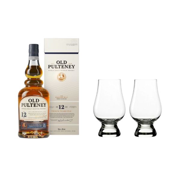 Old Pulteney 12 Yo 70cl + 2 Glas