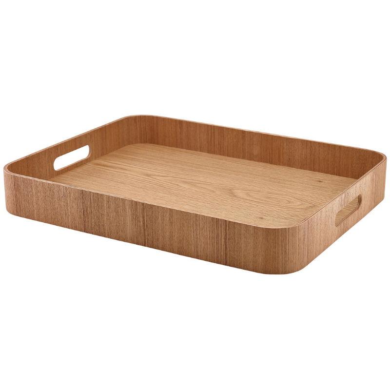Tjenerbakke Lys Finér Træ 45.5 x 36cm