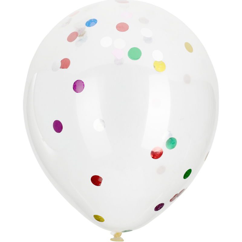 Balloner Med Konfetti 8 Stk Pakke.