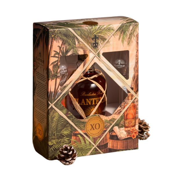 Planteray Xo 20th Anniversary 0,75 Ltr Kasse Med 2 Glas